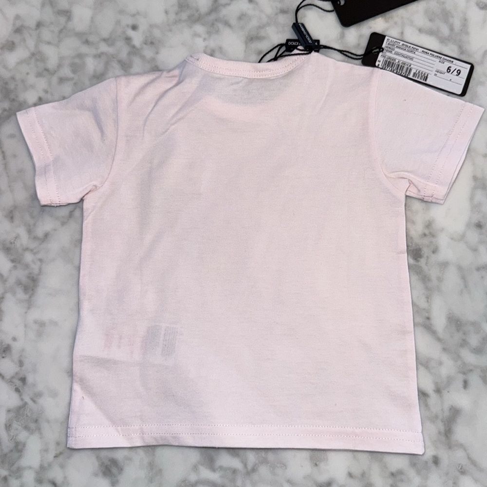 DOLCE & GABBANA PINK TSHIRT 6/9M - Picture 3 of 6